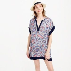 J. Crew colorblock paisley tunic